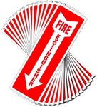 Fire Extinguisher Sign 15 Pack Fire Extinguisher Stickers 4" x 12" 5 Mil Vinyl - Laminated for Ultimate Protection, Durability Self Adhesive Decal UV Protected & Weatherproof (Fire Extinguisher Sign)