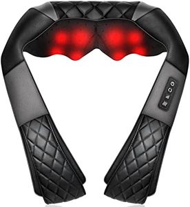 WOQQW Neck Massager with Heat, Shiatsu Neck Shoulder and Back Massager, Electric Deep Tissue Kneading Massage, Pain Relief on Waist, Leg, Calf, Foot, Arm, Body, Muscles - Gifts for Women/men/Mom/Dad