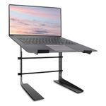 PYLE Laptop Stand for Desk, Portable & Adjustable Computer Stand, Ergonomic Notebook Holder Riser Support, Compatible with MacBook, Air, Pro, Dell, HP, Lenovo & All Laptops & iPads- 6.3 to 10.9 Inch