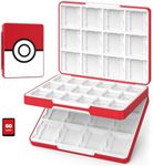 MoKo 60 Slots Switch Game Holder & 24 Slots for 3DS/3DSXL/DS/DSi Cards & 36 Slots for SD Cards w/ Magnetic Closure, Game Card Case for Nintendo Switch/Switch OLED/3DS/2DS, Portable 3DS Case, Red Ball