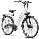 Jasion Roamer ST Electric Bike for Adults, 1200W Peak Motor Max 62miles & 28MPH City Cruiser Ebike,26'' Commuter Ebike, 528WH Removable Battery,7-Speed Electric Bicycles, Front Suspension Bicycles