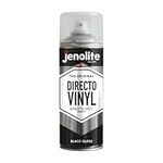 JENOLITE Directovinyl Paint Gloss Black - 400ml - Flexible Fabric Paint, Ideal for Car Seats and Upholstery - Suitable for Vinyl, Leather, Most Fabrics