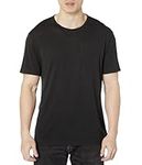 John Varvatos Men's Bond Short Sleeve Crew Tee Shirt, Black, Large