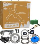HomeZiplines Zip Line for Kids and Adults Up to 350 Lbs - 150/100 / 200 Ft - Quick Setup Zipline for Backyard Kids and Adults - 100% Rustproof W/Safety Harness - Zip Line for Adults - Zipline Kit