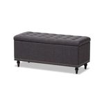 Kaylee Storage Bench in Dark Gray