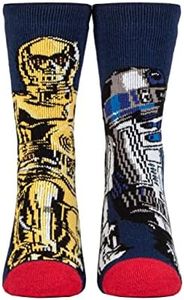 HEAT HOLDERS STAR WARS Licensed Lite Character Socks - R2D2 and C3PO Design - Fits Men’s 6-11UK 7-12US Shoe Size