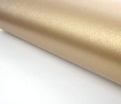 Very Berry Sticker Brushed Metal Texture Interior Film Vinyl Self Adhesive Peel-Stick Removable (Gold)