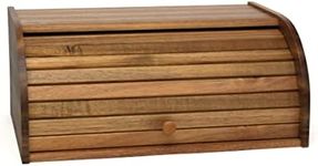 Lipper International 1146 Acacia Wood Rolltop Bread Box, 16" x 10-3/4" x 7"