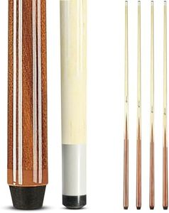 Players Set of One Piece House Pool Cue Sticks - Professional Quality for Commercial Or Residential Use (4 Cues)