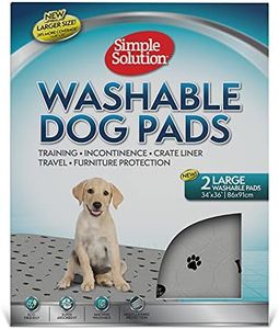 Simple Solution Lavable Dressage et Travel Dog Pads, réutilisable, Absorbant et contrôlant Les odeurs Moyenne 86cm x 91cm - Paquet de 2