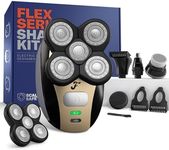 Freebird Electric Head & Body Hair Shaver - Mens Cordless Waterproof Razor with Rotary Blades (FlexSeries, Shaver Kit + One Blade Refill)