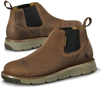 Carhartt Men's Millbrook Water Resistant 4" Romeo Wedge Boot Work, Brown Oil Tanned, 10