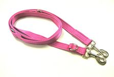 25mm Police Style Dog Training Leads Obedience Control Recall Leash Multi-Functional Double Ended (8ft (2.4m) Cerise)