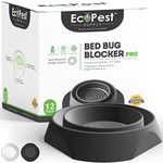 Bed Bug Interceptors - 12 Pack | Bed Bug Blocker (Pro) Interceptor Traps (Black) | Eco Friendly Insect Trap for Bed Legs | No Chemicals or Pesticides | Monitor, Detector, and Trap for Bed Bugs