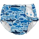 i play. by green sprouts Boys' Baby Reusable Swim Diaper, Blue Undersea, 12mo