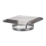 HY-C LC13 13" Round Stainless Steel Single Flue Liner Chimney Cap-Clamp-On