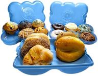 Touch Up Cup Ultimate Combo Bagel + Muffin + Donut Fresh Combo (Holds 6 Bagels, Holds 6 Muffins, Holds 6 Donuts) - Reusable Bagel, Muffin and Donut Storage/Food Saver Container - A Shark Tank Product