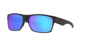 Oakley Men's OO9189 Twoface Square Sunglasses, Matte Black/Prizm Sapphire Polarized, 60 mm