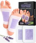 BloomLab Lavender Bamboo Vinegar Foot Pads with Ginger & Mugwort, Premium Overnight Herbal Foot Patches for Tired Feet, Warm Comfort & Fresh-Feeling Feet, 10 Count