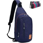 Peicees Small Sling Backpack Waterproof Unisex Shoulder Bag Chest Crossbody Daypack