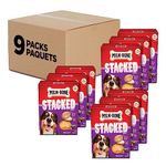 Milk-Bone Stacked Biscuits Dog Treats, Molasses & Peanut Butter Flavour Filling, 283g Boxes