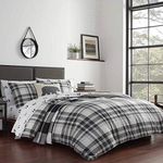 Eddie Bauer Coal Creek Plaid Full/Queen Grey Comforter Set, USHSA51108876