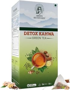 Green Beverages Detox Desi Kahwa Green Tea Box (27 Pyramid Bags) - Boost Energy & Healthy Respiratory Ayurvedic Black Pepper & Rock Salt | Improves Digestion & Immunity | Grocery Items All, 54 Gram