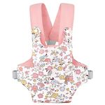 GAGAKU Baby Doll Carrier Doll Accessory Stuffed Animal Carrier with Adjustable Straps for Kids – Pink - Peach Blossom