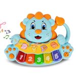 Wembley Lion Piano Toys for Kids with Flashing Light Sound Effects of Animal & Music Early Development Interactive Learning Musical Toys for Baby Boys & Girls Age 12 Months+