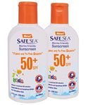 Safe Sea Anti-jellyfish Sting Protective Lotion for Kids - SPF50+ - Jellyfish & Sea Lice Prevention Sunscreen (Kids2pack)