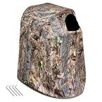 Hunting Blinds Ground with Carrying Bag,Camouflage Hunting Blind with See Through Window,1-Person Pop Up Ground Chair Blind,Lightweight Portable Ultra Durable Hunting Chair Tent for Deer Turkey