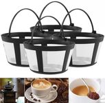 Reusable Coffee Filter Baskets 4PC, Coffee Filters Baskets 8-12 Cups Replacement Coffee Filters for Mr. Coffee and Black & Decker Coffee Makers and Brewers, Fit Most 8-12 Cup Basket Coffee Machine