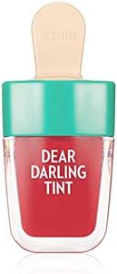 ETUDE Dear Darling Water Gel Tint Ice Cream (RD307 Watermelon Red) (21AD)| Vivid High-Color Lip Tint with Minerals and Vitamins from Soap Berry Extract to Moisture Your Lips