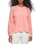 Calvin Klein Women's M2way565-peh-s Blouse, Peach, S