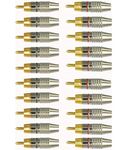 fdealz® [ 20 Pieces RCA Plug Solder Gold Audio Video Cable Connector, Soldering RCA Connectors for RCA AV Audio and Video Cables