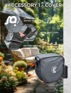 Giraffe Tools Retractable Garden Hose Reel Kit – 30m with Tap Splitter & Cover