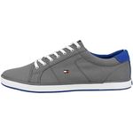 Tommy Hilfiger Men's Flag Canvas Trainers, Grey, 9 UK