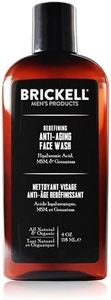 Brickell Men's Redefining Anti-Aging Face Wash For Men, Natural and Organic, Foaming Gel Face Wash to Reduce Signs of Aging (Scented, 118 ml)