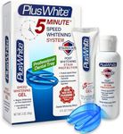 Plus White Premier Whitening System - 5 Minute Speed Whitening Gel, Comfort Fit Mouth Tray & StainGuard Post Rinse - Effective At-Home Teeth Whitening - Professional Teeth Whitening w/ Dentist Approved Ingredient (2 oz Tube, Mouth Tray and 4 oz Post Rinse)