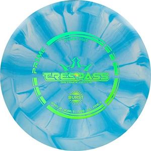 Dynamic Discs Prime Burst Trespass Disc Golf Driver, Men and Women Frisbee Golf Disc, Maximum Distance Driver, Neutral Flight Pattern, Stamp Colors Will Vary, Blue/White