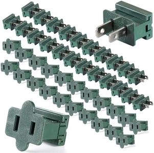 GFQHF Electric Plugs - 26PCS Male and Female Vampire Plug - SPT-1 Green for Christmas Light Strings & Lamps and DIY Projects