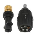 Hicello 5-in-1 Power Pressure Washer Spray Nozzle with 1/4" Quick Connect Fitting, Quick Connect Adapter with 5-in-1 Pressure Washer Nozzle Multi-Degree, for Karcher K2 K3 K4 K5 K6 K7 Pressure Washers