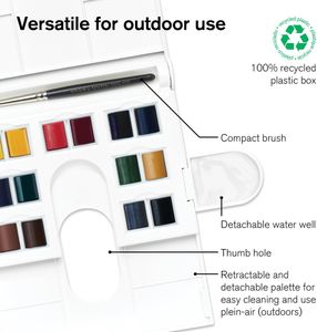 Winsor & Newton Watercolour Set – 24 Half Pans