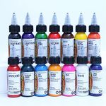 Tattoo Ink Set, Professional Tattoo Inks Supplies, 14 Vibrant Colors 30ml/Bottle, SNDE Ink Tattoo Supplies, Coloran Inks for All Tattoo Artists and Ink Tattoo Enthusiasts