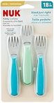 NUK Kid Cutlery Forks, 3 Pack - Teal