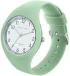 Ladies Watches Waterproof Watches for Women Sports Watches Womens Watch with Big Face and Soft Silicone Strap Girls Watches Simple Watch for Teenager Nurse Watch with Secondhand White Black Pink