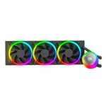 Ant Esports ICE Chroma 360 ARGB 360mm ARGB Liquid Cooler/AIO with CPU Temperature Display - Black | Support Intel & AMD CPU Socket AM5, AM4, AM3, LGA1700, 1200, 2066, 1151 | Evaporation-Proof Tubing