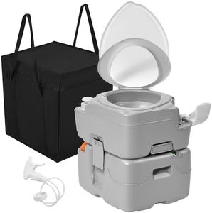 YITAHOME Portable Toilet Camping Porta Potty 5.8 Gallon with Diagonal Bowl, Hand Sprayer, Level Indicator, Rotating Spout, Carry Bag, Toilet for Adults, Outdoors, RV, Boat and Trips