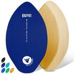 BPS 'Shaka' 40" Skimboard - Epoxy Coated Wooden Skim Board with Traction Pad - No Wax Needed - Skim Board for Kids and Adults - Large Skim Board (Dark Blue)