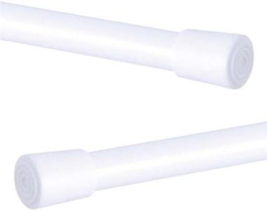WHITE SPRING LOADED TENSION ROD 154-250cm (61-98)